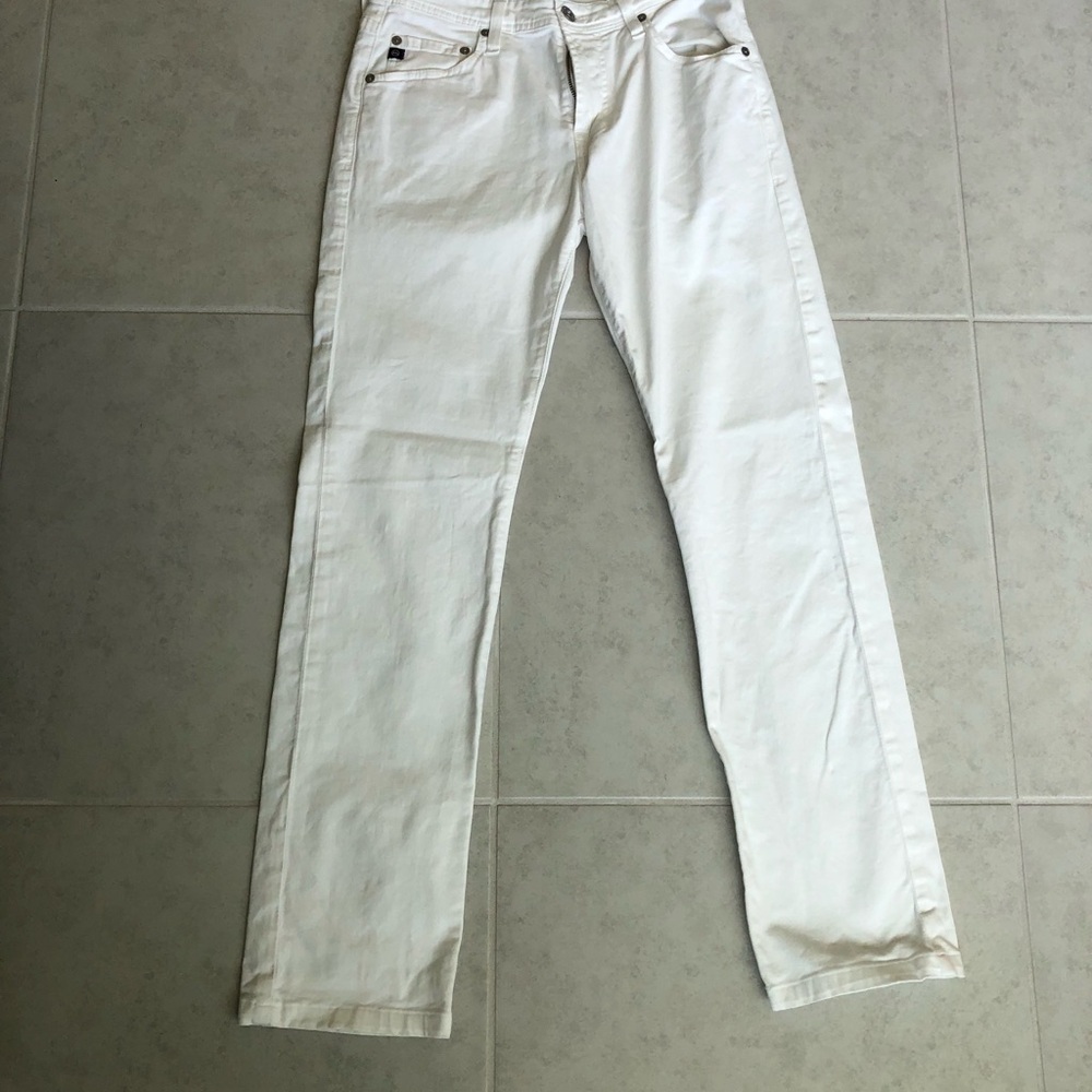 White Straight-Leg Jeans